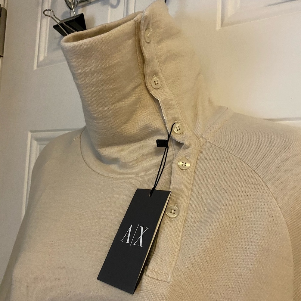 Armani Button Collar Sweater